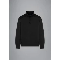 Knitwear*Paul and Shark Funnel Neck Regular Fit Long Sleeve Sweater in Grey