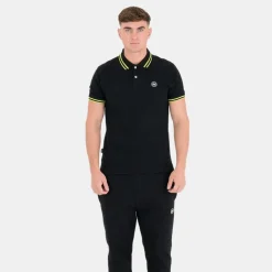 Polo Shirts*Peaceful Hooligan Mens Peninsula Polo Shirt in Black