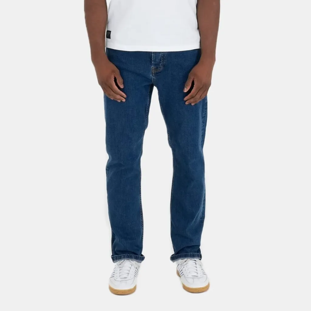 Jeans*Peaceful Hooligan Mens Straight Loose Fit Denim Jeans in Blue