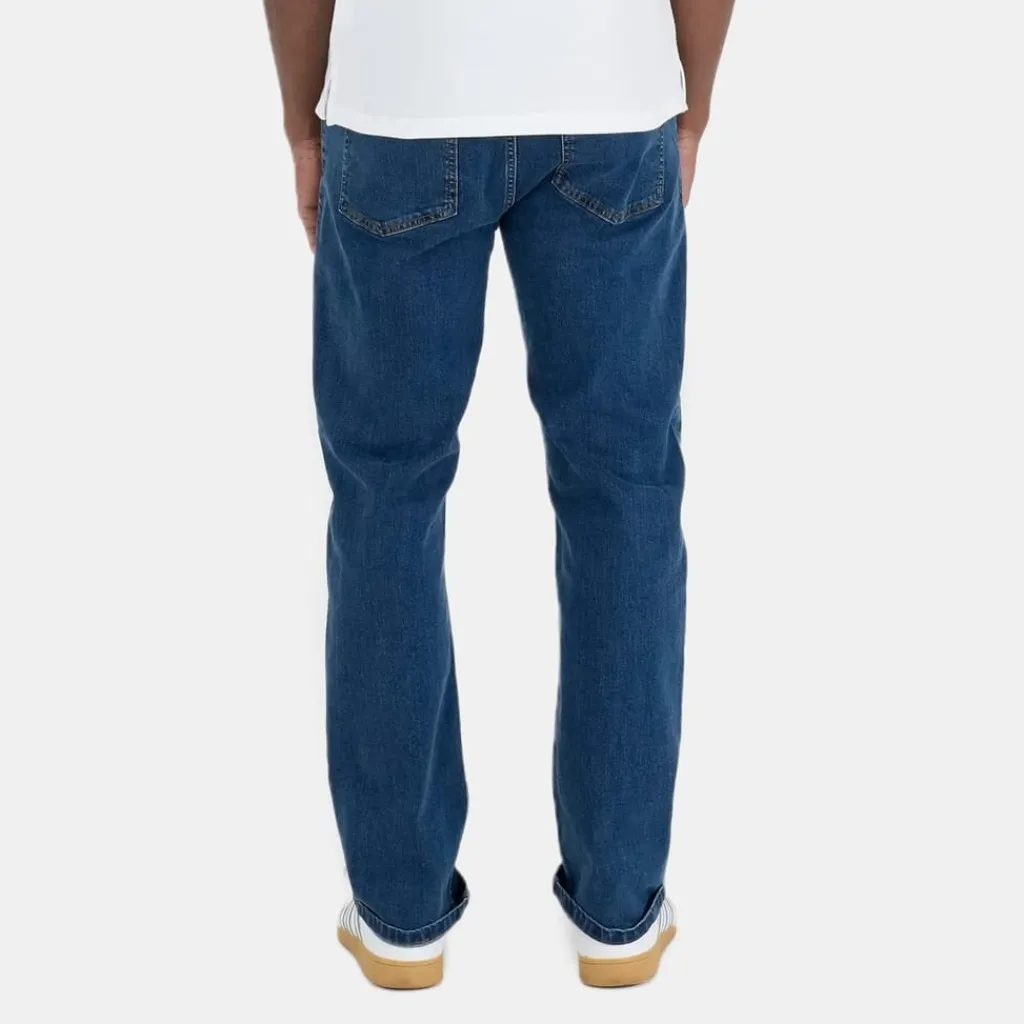 Jeans*Peaceful Hooligan Mens Straight Loose Fit Denim Jeans in Blue