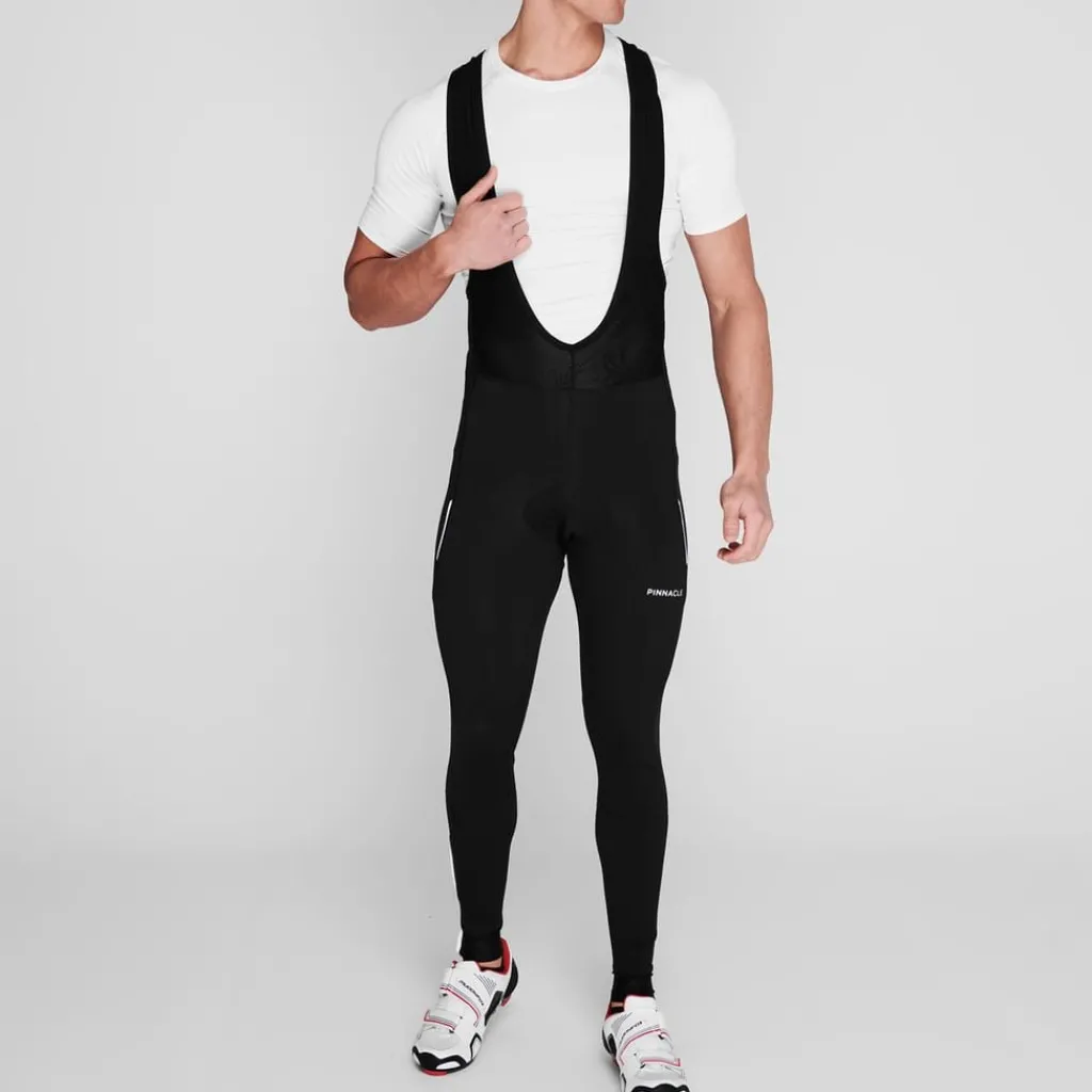 Fitness And Gym Pants*Pinnacle Mens Performance Bib Tights in Black