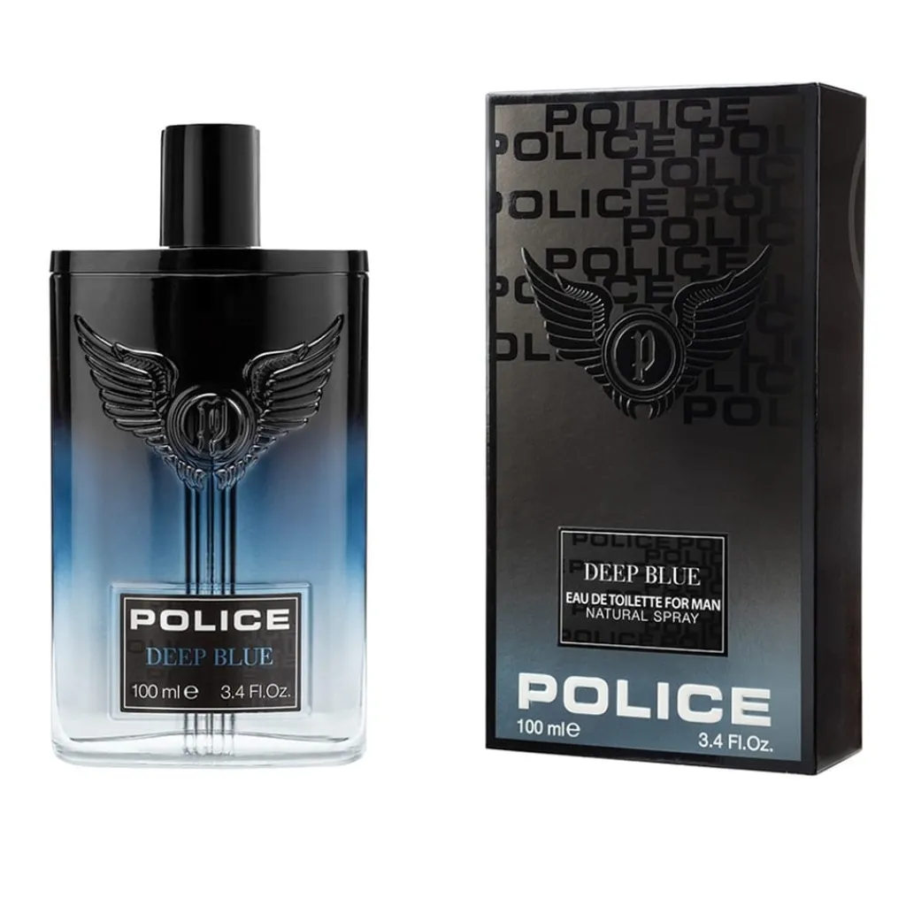 Mens Fragrance*Police Deep Blue Edt 100ml in Blue