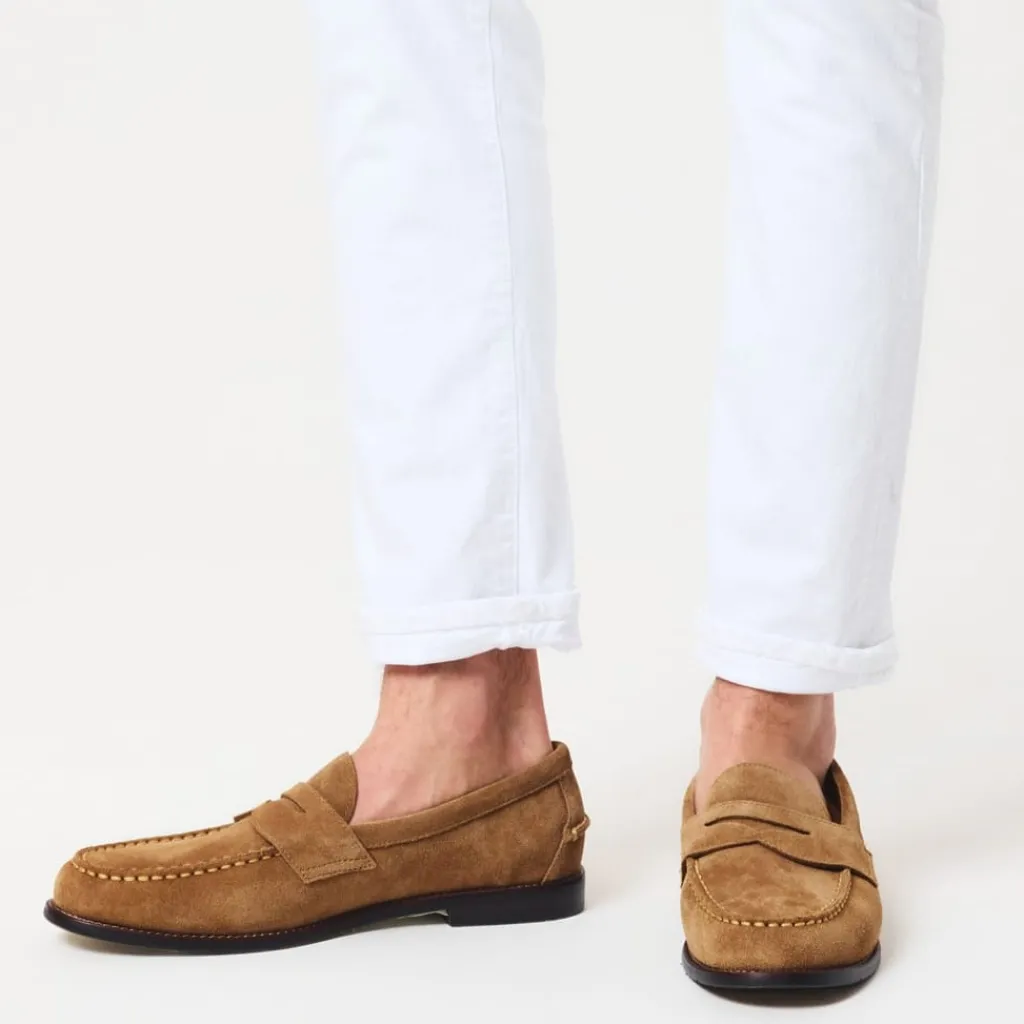 Shoes*Polo Ralph Lauren Aslton Suede Penny Loafers in Brown