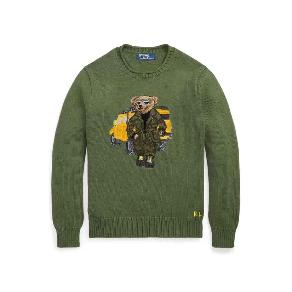 Knitwear*Polo Ralph Lauren Bear Knit Jumper in Green