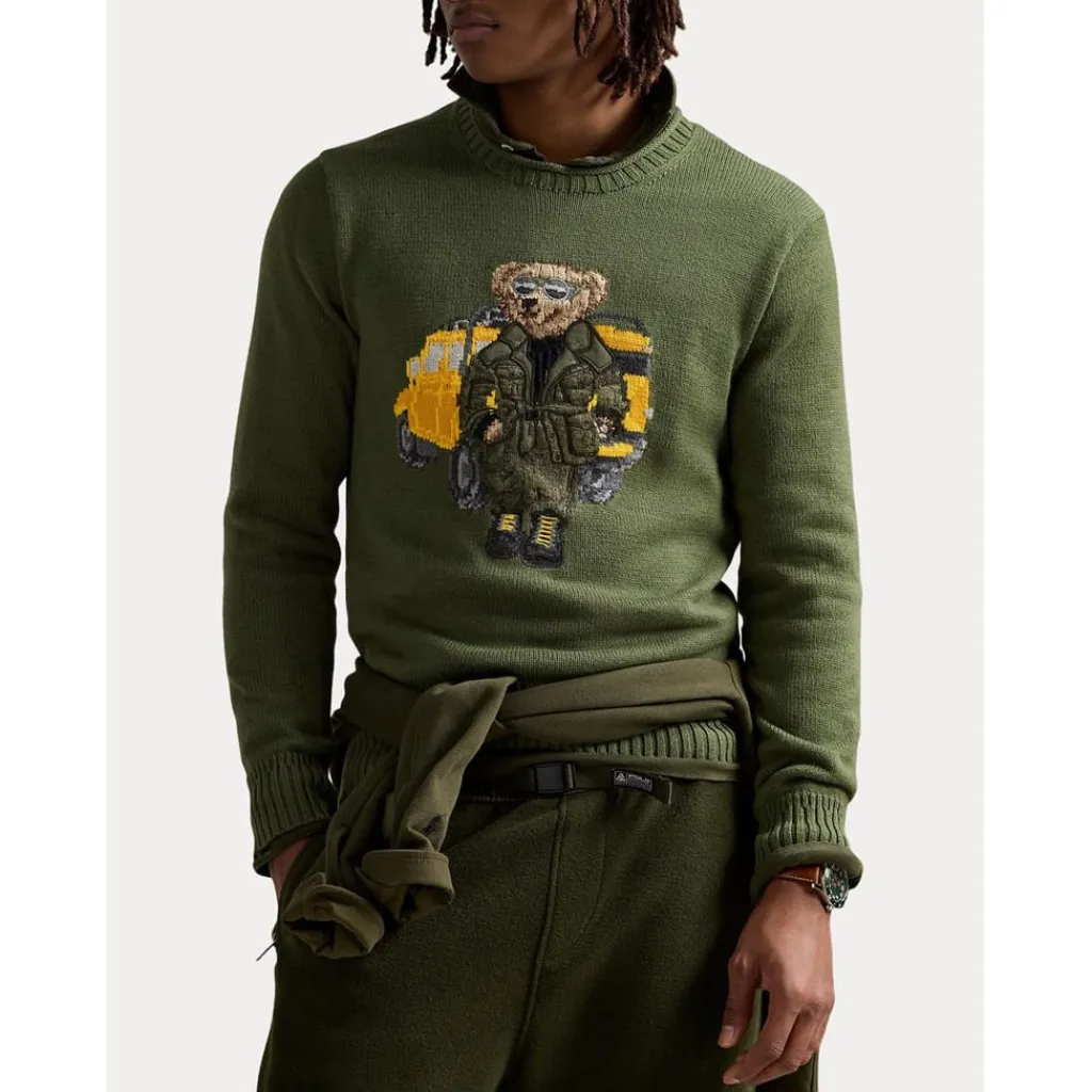 Knitwear*Polo Ralph Lauren Bear Knit Jumper in Green