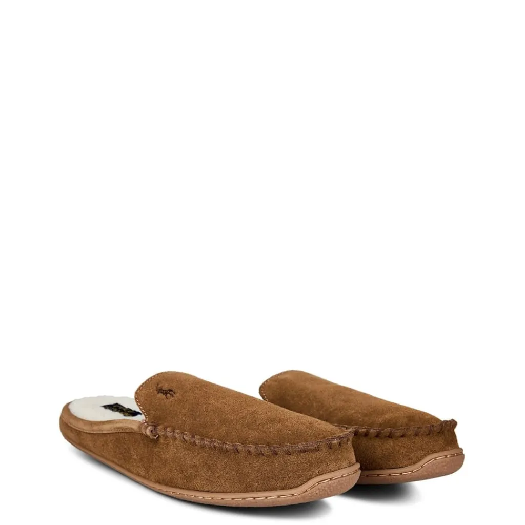 Slippers*Polo Ralph Lauren Brenan Bear Logo Mules in Beige