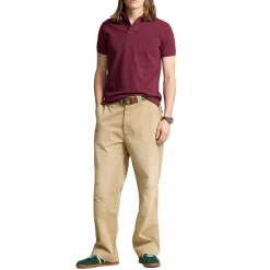 Polo Shirts*Polo Ralph Lauren Custom Slim-Fit Mesh Polo Shirt in Red