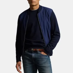 Knitwear*Polo Ralph Lauren Hybrid Bomber Jacket in Blue