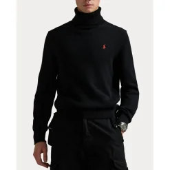 Knitwear*Polo Ralph Lauren Knit Turtle Neck Jumper in Black