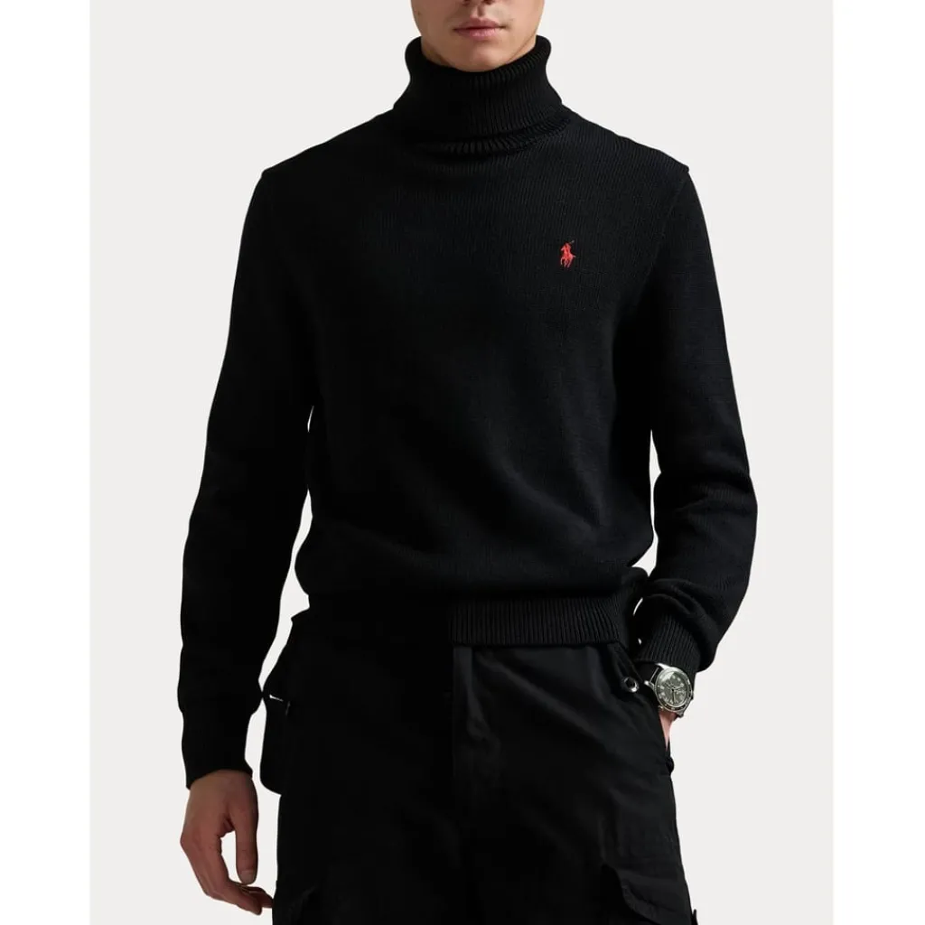 Knitwear*Polo Ralph Lauren Knit Turtle Neck Jumper in Black