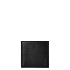 Wallets*Polo Ralph Lauren Leather Billfold Wallet in Black