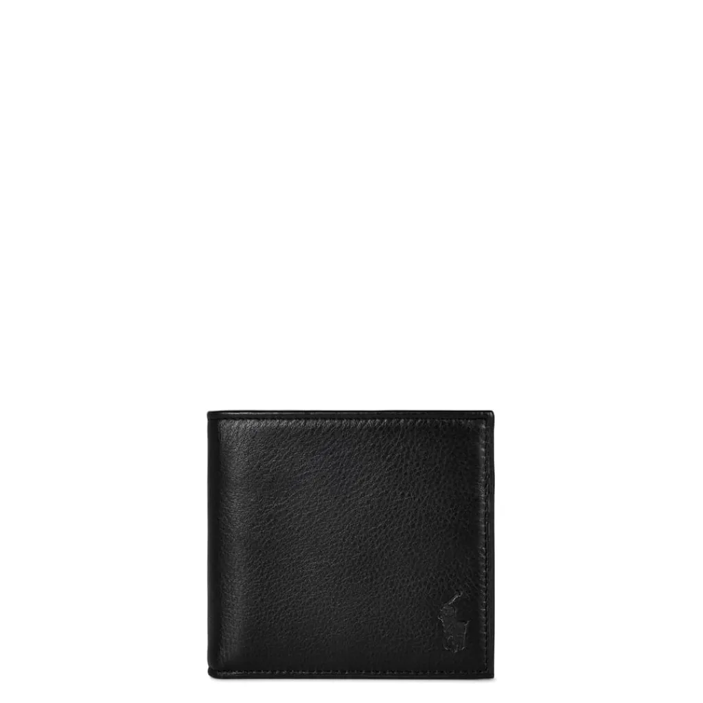 Wallets*Polo Ralph Lauren Leather Billfold Wallet in Black