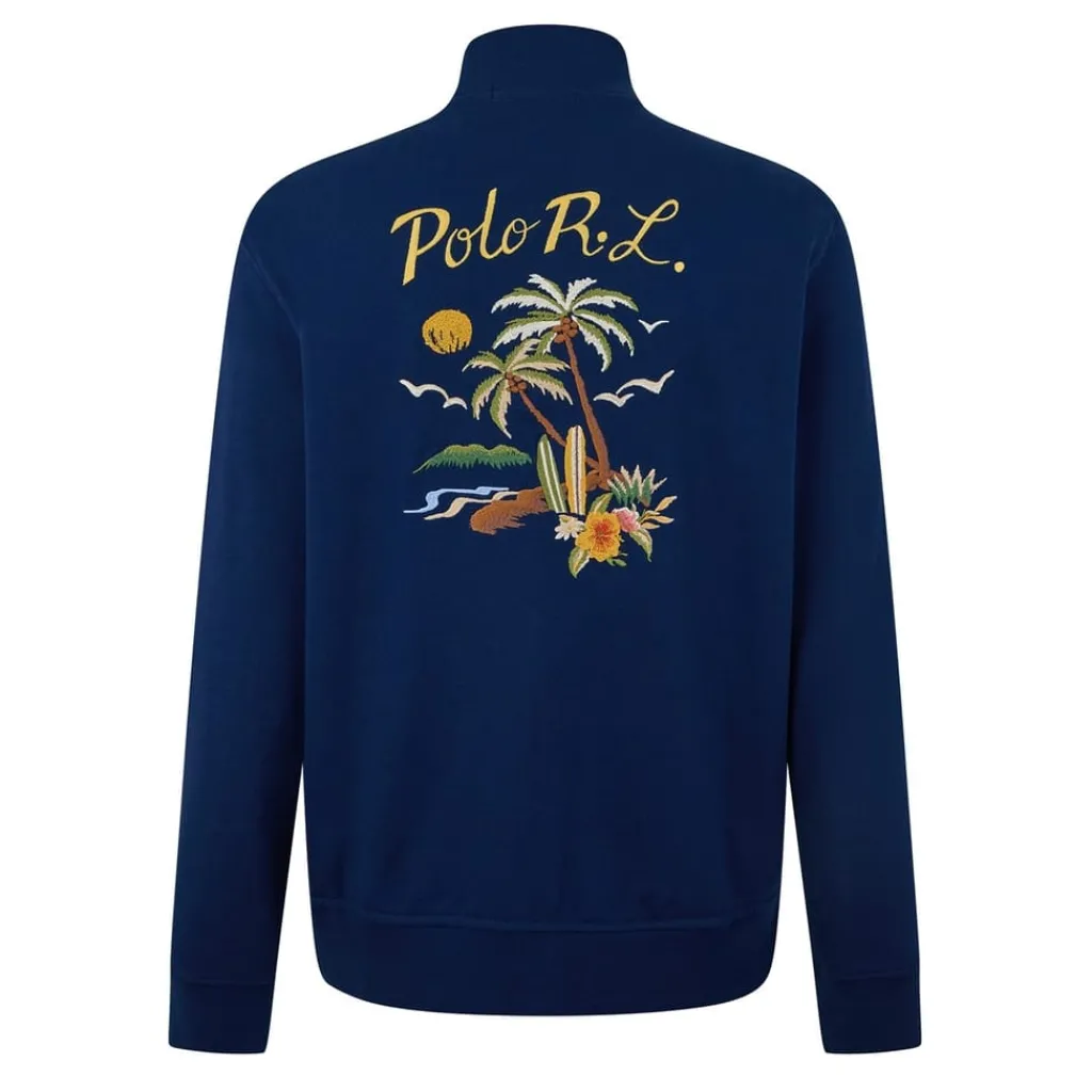 Tracksuits*Polo Ralph Lauren Mock Neck Bomber Jacket in Blue
