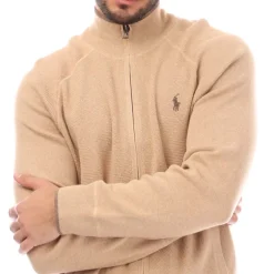 Knitwear*Polo Ralph Lauren Polo Pony Embroidery Cardigan in Brown