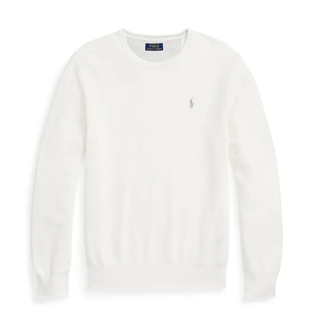 Knitwear*Polo Ralph Lauren Textured Pony Jumper in White