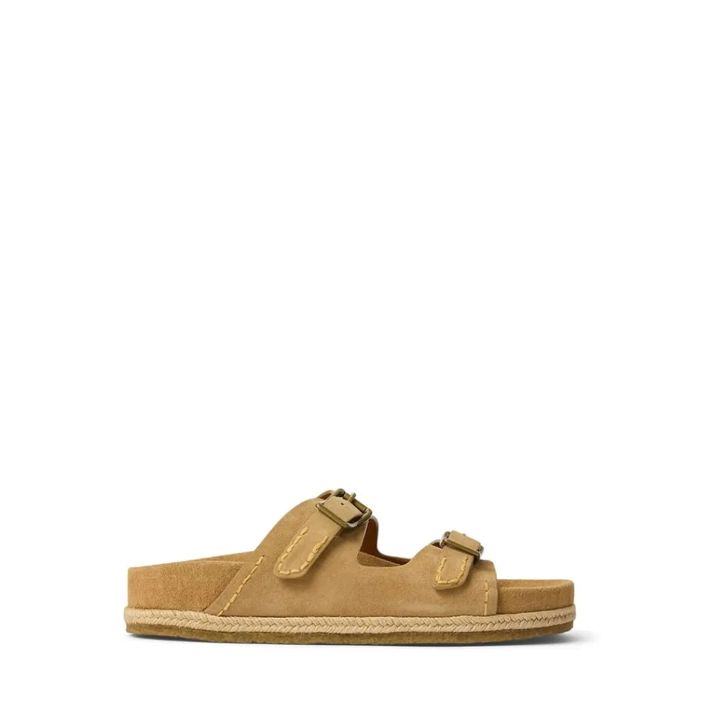 Beach Shoes*Polo Ralph Lauren Turbach Flat Sandals in Brown