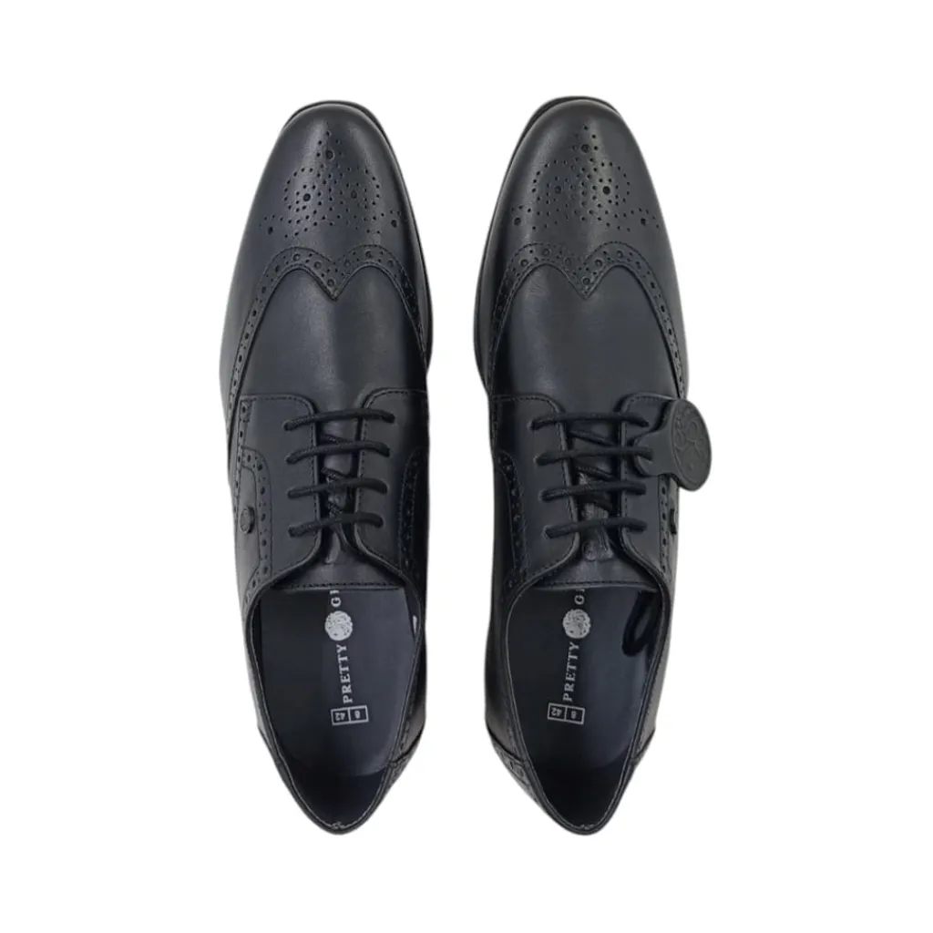 Shoes*Pretty Green Brogue in Black