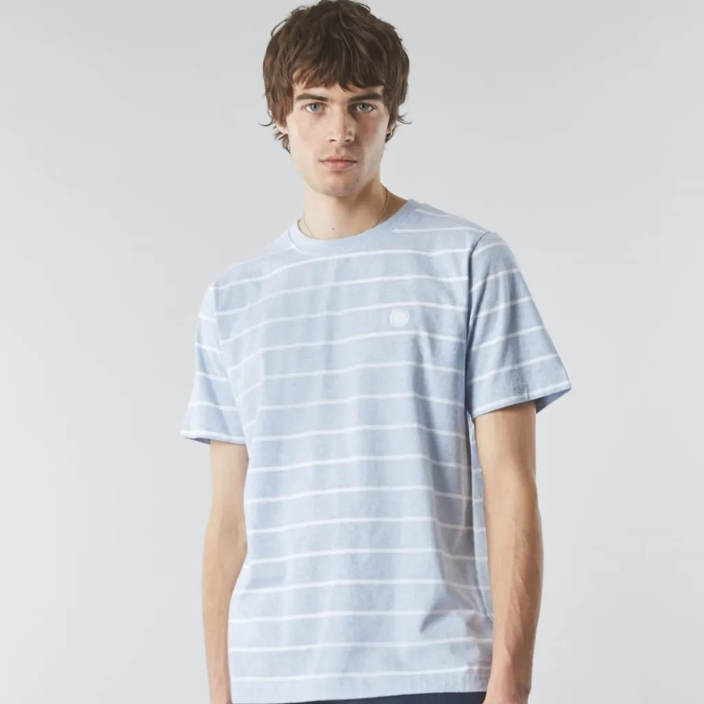 Shirts*Pretty Green Capella Marl Crew Neck Regular Fit T-Shirt in Blue