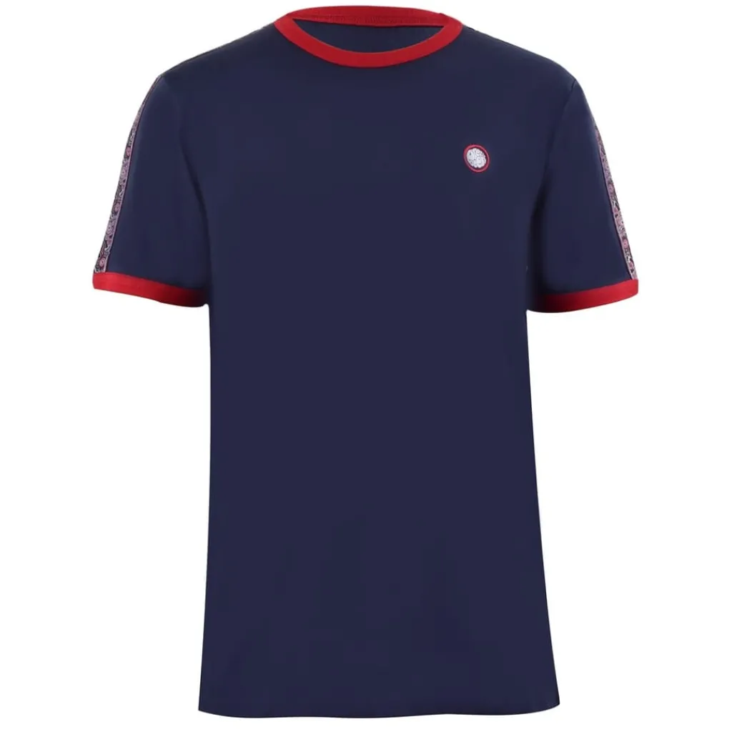 T-Shirts And Vests*Pretty Green Eclip Tape Regular Fit T-Shirt in Blue