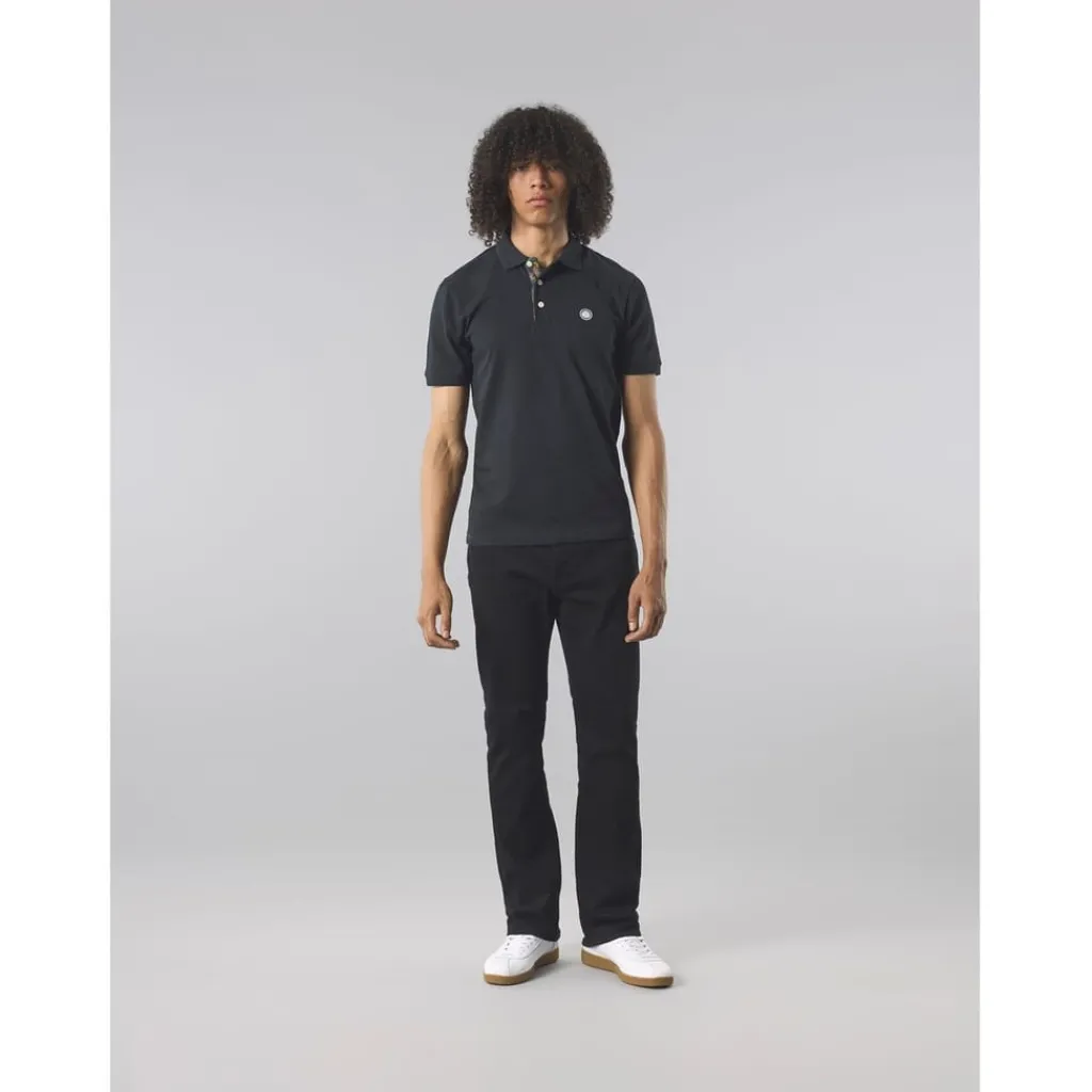 Polo Shirts*Pretty Green House Paisplkt po in Black