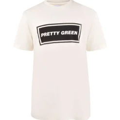 T-Shirts And Vests*Pretty Green Icon Lettering Regular Fit T-Shirt in White
