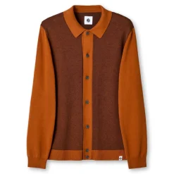 Shirts*Pretty Green Knit Long Sleeve Sweater in Orange