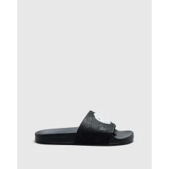 Beach Shoes*Pretty Green Okala Embossd Sli in Black