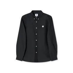 Shirts*Pretty Green Oxford Long Sleeve Regular Fit Shirt in Black