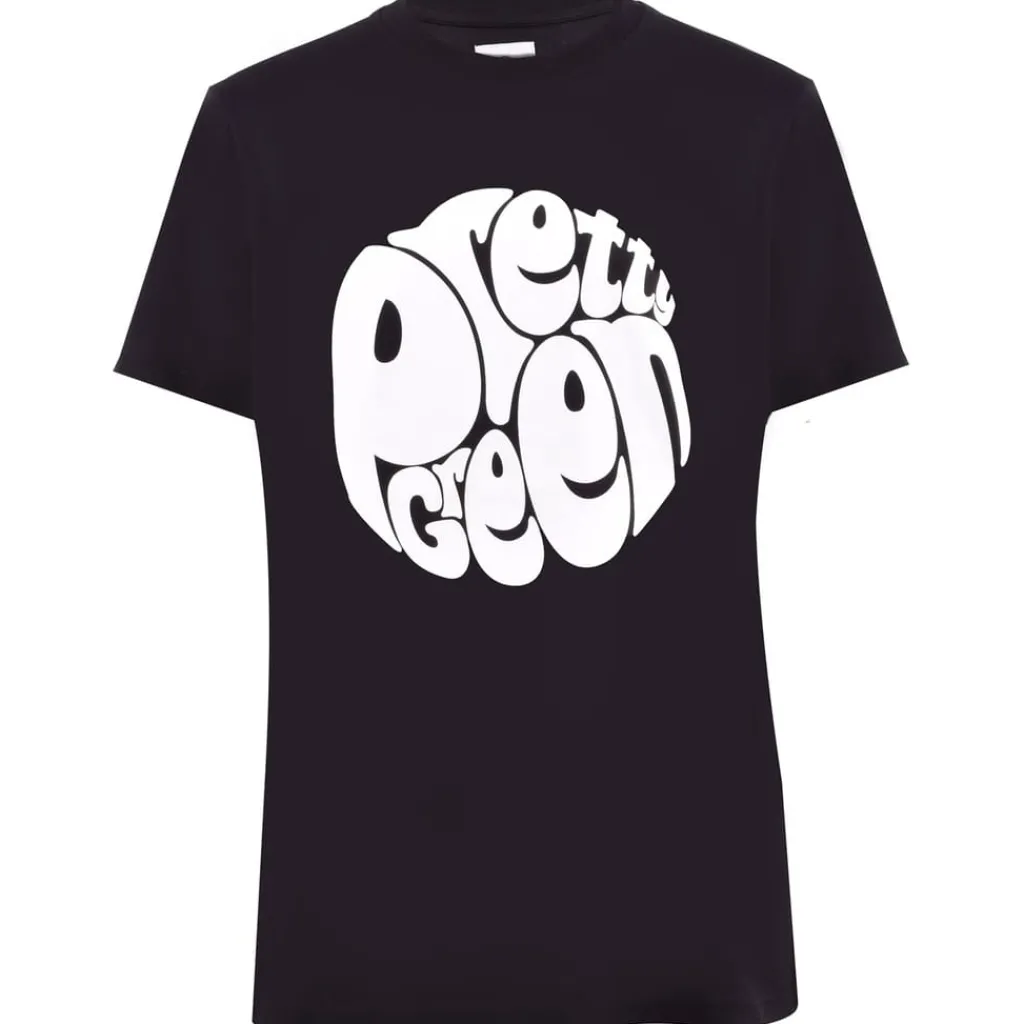 T-Shirts And Vests*Pretty Green Regular Fit Crew Neck Lettering T-Shirt in Black