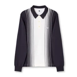 Knitwear*Pretty Green Regular Fit Long Sleeve Polo in Blue