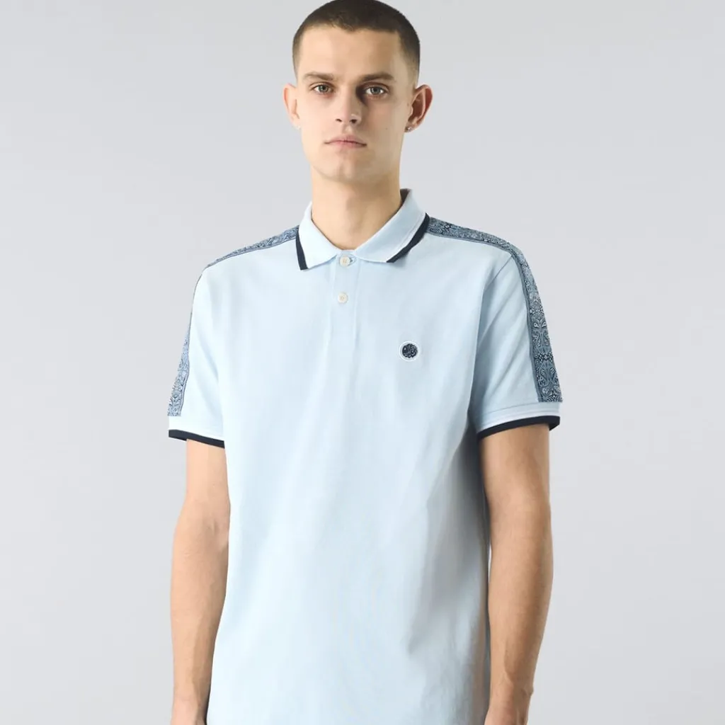 Polo Shirts*Pretty Green Regular Fit Short Sleeve Shirt in Blue