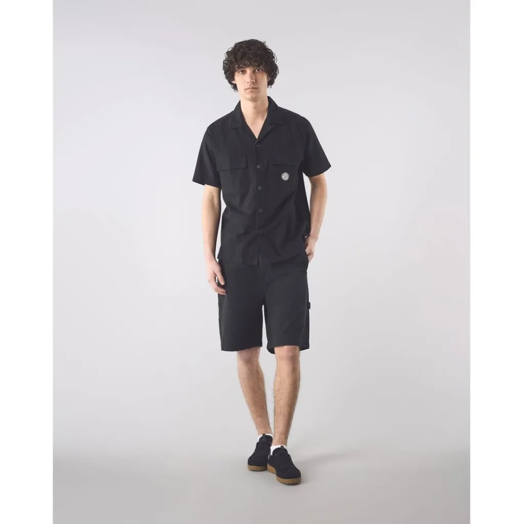 Shirts*Pretty Green Stamford Cubancol in Black