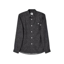 Shirts*Pretty Green Tonal Paisley Regular Fit Shirt in Black