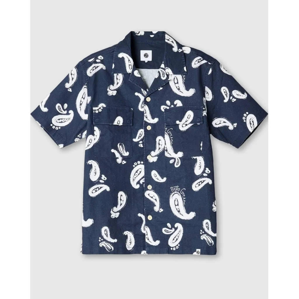 Shirts*Pretty Green Widnes Pais Shirt in Blue