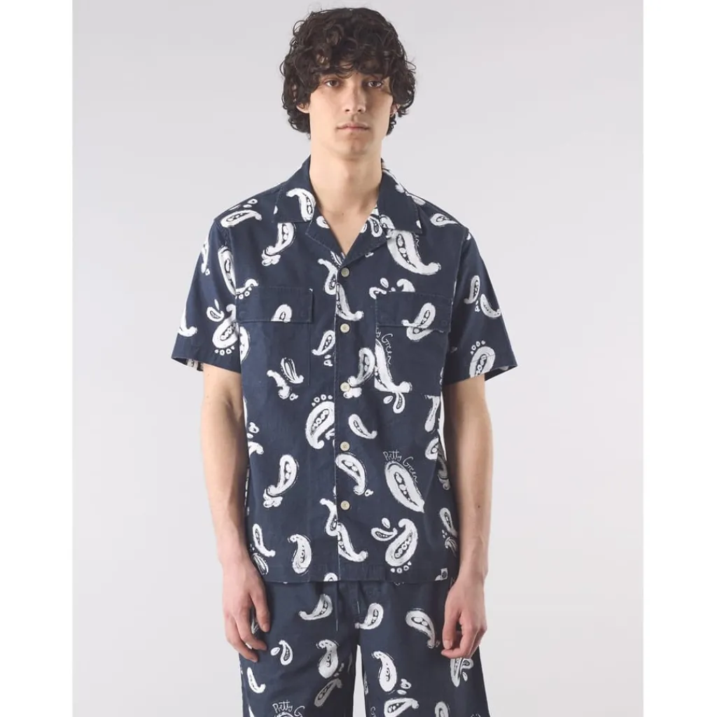 Shirts*Pretty Green Widnes Pais Shirt in Blue