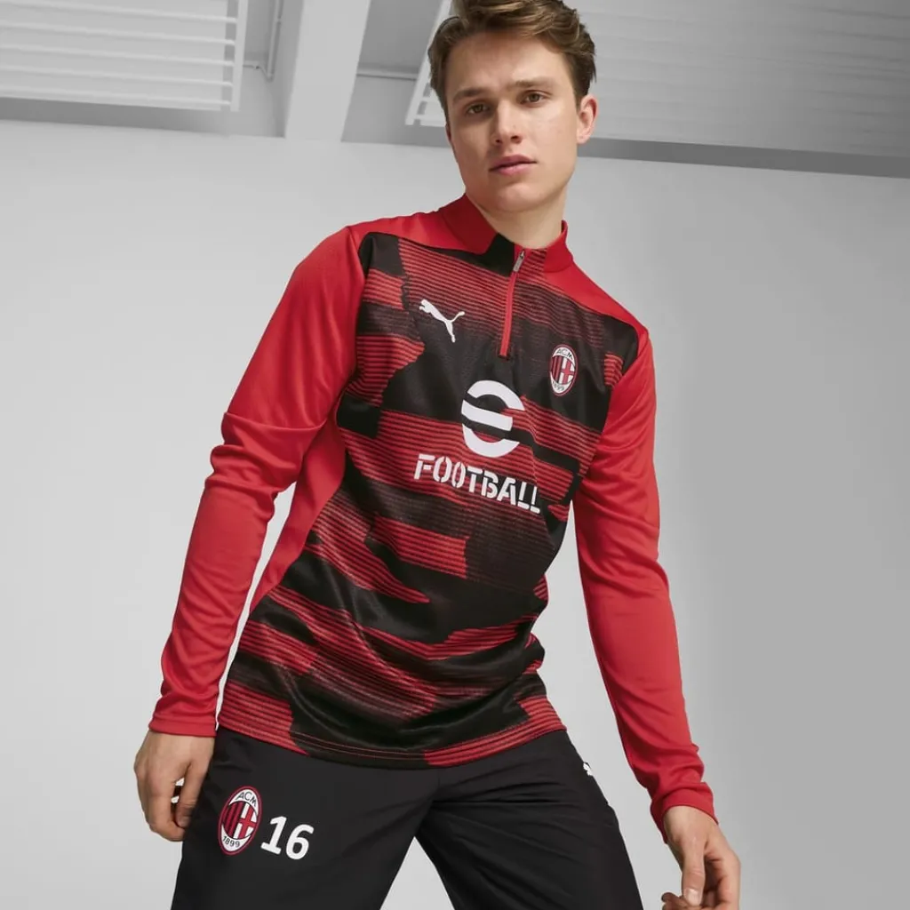 Fitness And Gymwear*Puma Ac Milan Pre Match Drill Top 2024 2025 Adults in Red