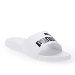 Beach Shoes*Puma Adults Popcat Logo Sliders in White