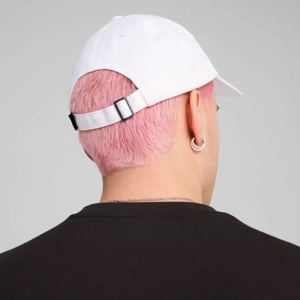 Caps-Hats*Puma Essential Script Logo Dad Cap in White