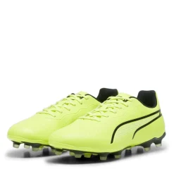 Football Boots*Puma King Match MG Football Boots in Lime