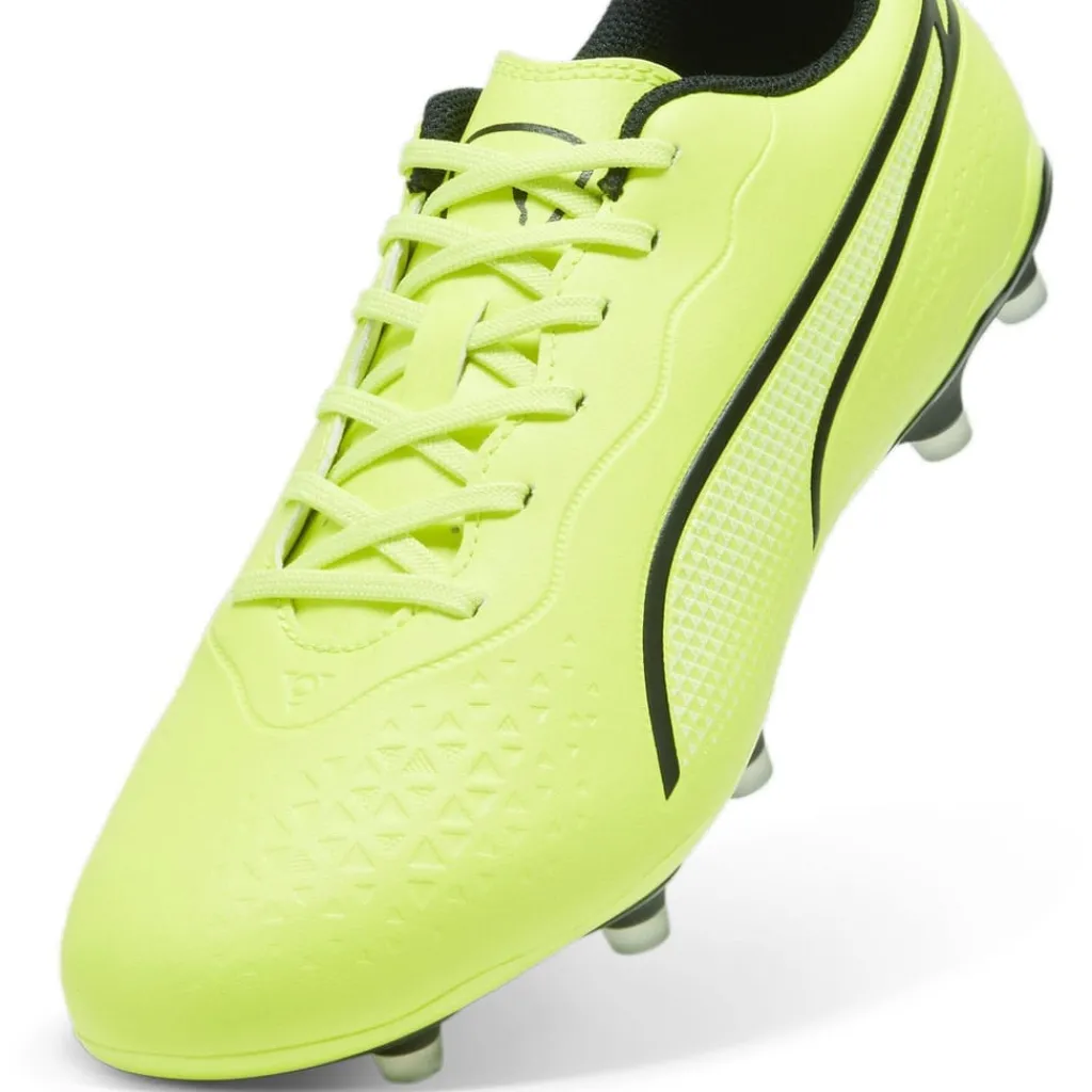 Football Boots*Puma King Match MG Football Boots in Lime