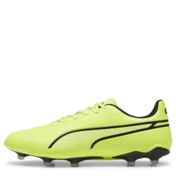 Football Boots*Puma King Match MG Football Boots in Lime