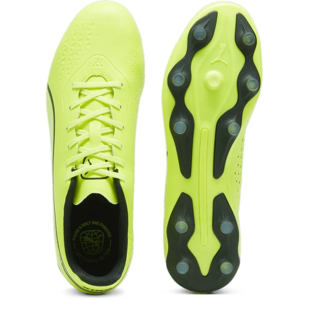 Football Boots*Puma King Match MG Football Boots in Lime