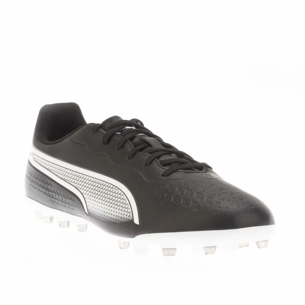 Football Boots*Puma King Match MG Football Boots in Black-White
