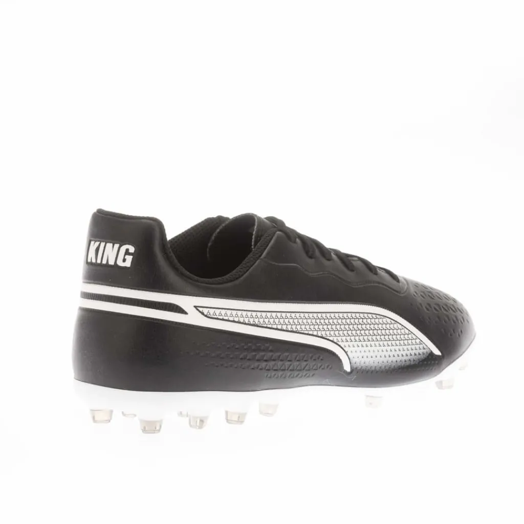 Football Boots*Puma King Match MG Football Boots in Black-White