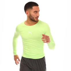 Fitness And Gymwear|T-Shirts And Vests*Puma LIGA Baselayer Long Sleeve T-Shirt in Lime