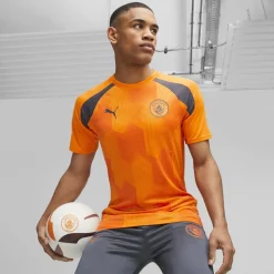 Football And Rugby Clothing*Puma Manchester City Pre Match Shirt 2023 2024 Adults in Orange
