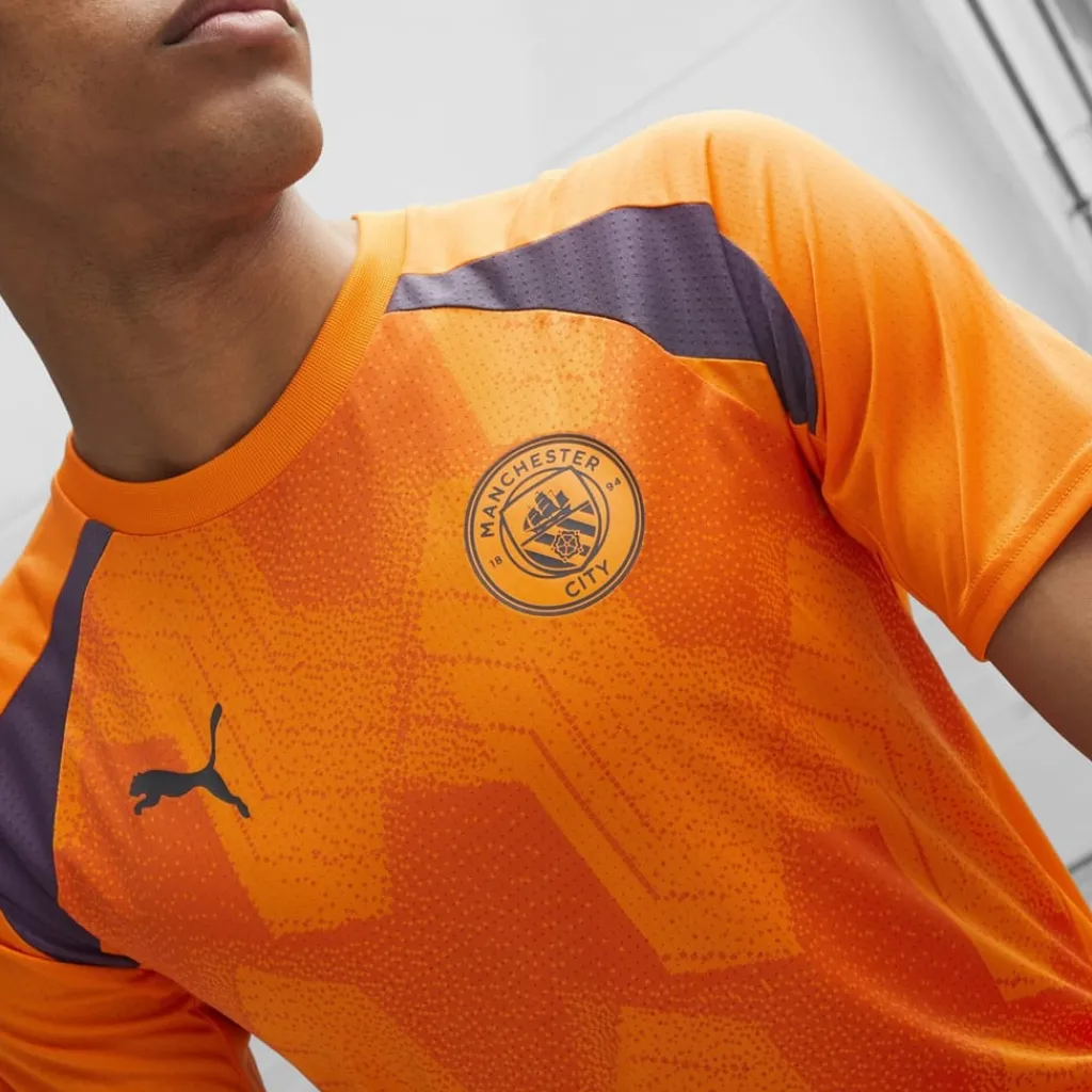 Football And Rugby Clothing*Puma Manchester City Pre Match Shirt 2023 2024 Adults in Orange