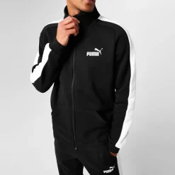 Tracksuits*Puma Mens Clean Fleece Tracksuit in Black