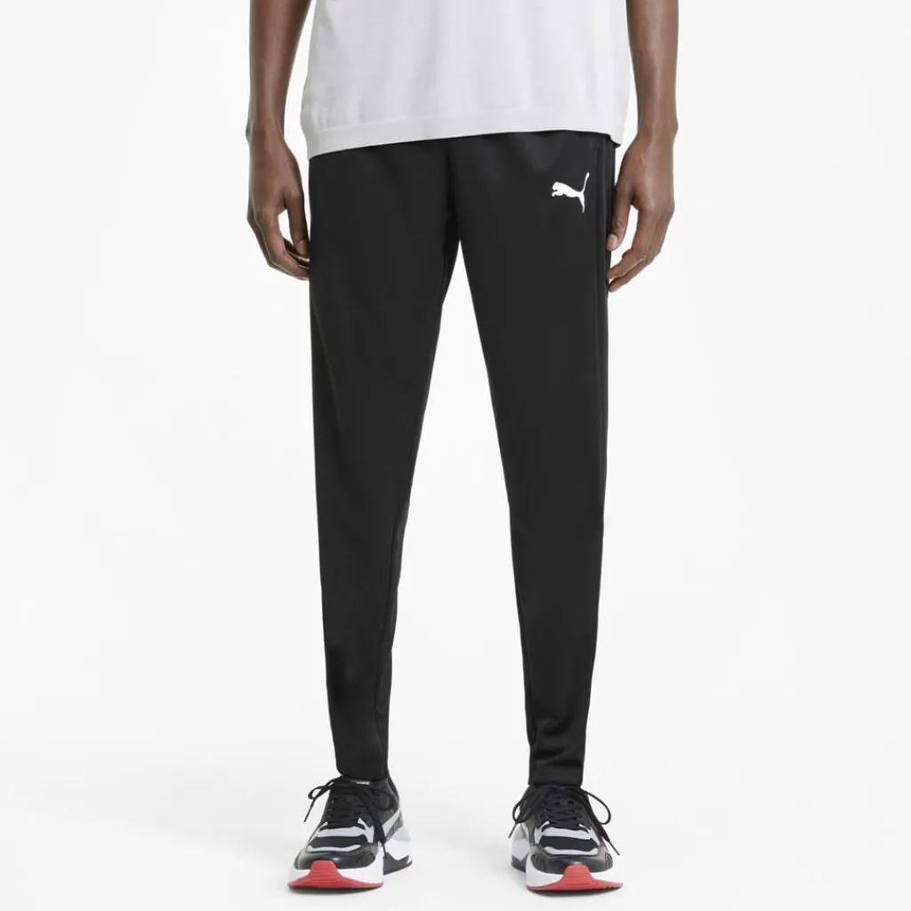 Trousers*Puma Mens Tapered Tracksuit Bottoms in Black