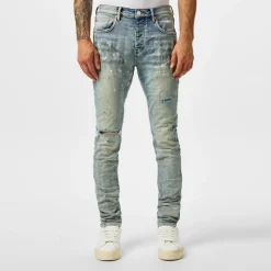 Jeans*Purple Brand Mid Rise Slim Leg Jeans in Blue